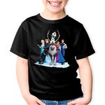 Fashion, accesorii si bijuterii - Copii - Imbracaminte copii - Tricouri copii - Tricou copii Disney Frozen Elsa Toata Echipa Team, negru, XS Copii - Infinity.ro