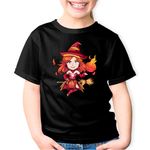 Fashion, accesorii si bijuterii - Copii - Imbracaminte copii - Tricouri copii - Tricou copii Dota 2 Lina Slayer Hero Fan Art Chibi, negru, XS Copii - Infinity.ro