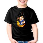 Fashion, accesorii si bijuterii - Copii - Imbracaminte copii - Tricouri copii - Tricou copii Dragon Ball Son Goku Kung Fu Gamer, negru, XS Copii - Infinity.ro