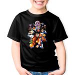 Fashion, accesorii si bijuterii - Copii - Imbracaminte copii - Tricouri copii - Tricou copii Dragon Ball Z All Team Anime Goku Vegeta, negru, XS Copii - Infinity.ro