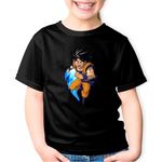 Fashion, accesorii si bijuterii - Copii - Imbracaminte copii - Tricouri copii - Tricou copii Dragon Ball Z Goku Attack Android Superhero, negru, XS Copii - Infinity.ro