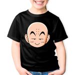 Fashion, accesorii si bijuterii - Copii - Imbracaminte copii - Tricouri copii - Tricou copii Dragon Ball Z Krillin Master Kung Fu, negru, XS Copii - Infinity.ro