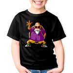 Fashion, accesorii si bijuterii - Copii - Imbracaminte copii - Tricouri copii - Tricou copii Dragon Ball Z Master Butin Bunic Antrenor, negru, XS Copii - Infinity.ro