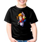 Fashion, accesorii si bijuterii - Copii - Imbracaminte copii - Tricouri copii - Tricou copii Dragon Ball Z Pan Gohan KungFu Girl, negru, XS Copii - Infinity.ro