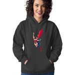 Fashion, accesorii si bijuterii - Femei - Imbracaminte femei - Hanorace femei - Hanorac Femei Wonder Woman Superman Lovers Couple Romance, negru,  marime S - Infinity.ro