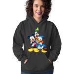 Fashion, accesorii si bijuterii - Femei - Imbracaminte femei - Hanorace femei - Hanorac Femei Mickey Mouse Gooffy Donald Duck Friends Disney, negru,  marime S - Infinity.ro