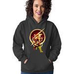 Fashion, accesorii si bijuterii - Femei - Imbracaminte femei - Hanorace femei - Hanorac Femei Flash Speed Lightning Struck Barry Allen Cosplay Logo, negru,  marime S - Infinity.ro
