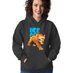 Fashion, accesorii si bijuterii - Femei - Imbracaminte femei - Hanorace femei - Hanorac Femei Ice Age Logo Lion Antic Animal Fluffy Huge, negru,  marime S - Infinity.ro