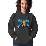 Fashion, accesorii si bijuterii - Femei - Imbracaminte femei - Hanorace femei - Hanorac Femei Wolverine Chibi Small Claws Fast Ability Action Horror, negru,  marime S - Infinity.ro