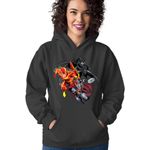 Fashion, accesorii si bijuterii - Femei - Imbracaminte femei - Hanorace femei - Hanorac Femei Flash Batman Thor Multiverse Super Powers Fight Toys, negru,  marime S - Infinity.ro