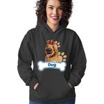 Fashion, accesorii si bijuterii - Femei - Imbracaminte femei - Hanorace femei - Hanorac Femei Dug Days King Bone Paws Fluffy Funny, negru,  marime S - Infinity.ro