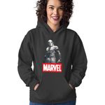 Fashion, accesorii si bijuterii - Femei - Imbracaminte femei - Hanorace femei - Hanorac Femei Moon Knight Marvel Logo Cool Legend Mini Series, negru,  marime S - Infinity.ro