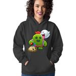 Fashion, accesorii si bijuterii - Femei - Imbracaminte femei - Hanorace femei - Hanorac Femei Brawl Stars Shooter Arena Hero Mario Ghost Plants, negru,  marime S - Infinity.ro