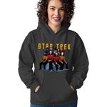 Fashion, accesorii si bijuterii - Femei - Imbracaminte femei - Hanorace femei - Hanorac Femei Star Trek Crew Members Aliens Together Animated Series, negru,  marime S - Infinity.ro