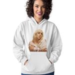 Fashion, accesorii si bijuterii - Femei - Imbracaminte femei - Hanorace femei - Hanorac Femei Billie Eilish Angelic Figure Pop Music Teenager, alb,  marime S - Infinity.ro
