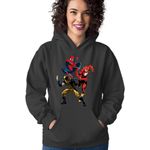 Fashion, accesorii si bijuterii - Femei - Imbracaminte femei - Hanorace femei - Hanorac Femei Wolverine Spiderman Flash Fight Villians Super Powers, negru,  marime S - Infinity.ro