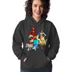Fashion, accesorii si bijuterii - Femei - Imbracaminte femei - Hanorace femei - Hanorac Femei Minecraft Dog Couple Fortnite Flash, negru,  marime S - Infinity.ro