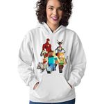 Fashion, accesorii si bijuterii - Femei - Imbracaminte femei - Hanorace femei - Hanorac Femei Minecraft Dog Couple Fortnite Flash, alb,  marime S - Infinity.ro