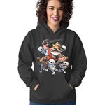 Fashion, accesorii si bijuterii - Femei - Imbracaminte femei - Hanorace femei - Hanorac Femei Clash Royale Carry Skeletons Weapons Knight, negru,  marime S - Infinity.ro