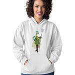 Fashion, accesorii si bijuterii - Femei - Imbracaminte femei - Hanorace femei - Hanorac Femei DanMachi Alf Riveria Elf Fortnite Anime, alb,  marime S - Infinity.ro