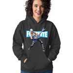 Fashion, accesorii si bijuterii - Femei - Imbracaminte femei - Hanorace femei - Hanorac Femei Fortnite Rock n Roll Battle Royale Skins Music, negru,  marime S - Infinity.ro