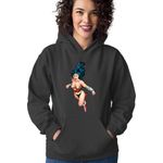 Fashion, accesorii si bijuterii - Femei - Imbracaminte femei - Hanorace femei - Hanorac Femei Wonder Woman Fly Cape Adventure Powers, negru,  marime S - Infinity.ro