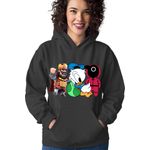 Fashion, accesorii si bijuterii - Femei - Imbracaminte femei - Hanorace femei - Hanorac Femei Donald Duck Squid Game Clash of Clans Kids, negru,  marime S - Infinity.ro
