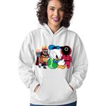 Fashion, accesorii si bijuterii - Femei - Imbracaminte femei - Hanorace femei - Hanorac Femei Donald Duck Squid Game Clash of Clans Kids, alb,  marime S - Infinity.ro