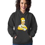 Fashion, accesorii si bijuterii - Femei - Imbracaminte femei - Hanorace femei - Hanorac Femei The Simpsons Beer Dad Night Dinner Stream Netflix, negru,  marime S - Infinity.ro