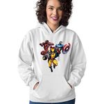 Fashion, accesorii si bijuterii - Femei - Imbracaminte femei - Hanorace femei - Hanorac Femei Wolverine Captain America Ironman Superheroes, alb,  marime S - Infinity.ro