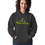 Fashion, accesorii si bijuterii - Femei - Imbracaminte femei - Hanorace femei - Hanorac Femei Shrek Logo Monster Donkey Animal Gnom Medieval, negru,  marime S - Infinity.ro