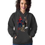 Fashion, accesorii si bijuterii - Femei - Imbracaminte femei - Hanorace femei - Hanorac Femei Spiderman Music Star Trek Baby Groot, negru,  marime S - Infinity.ro