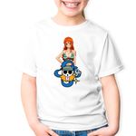 Fashion, accesorii si bijuterii - Copii - Imbracaminte copii - Tricouri copii - Tricou copii One Piece Nami Cat Burglar, alb, XL Copii - Infinity.ro