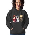 Fashion, accesorii si bijuterii - Femei - Imbracaminte femei - Hanorace femei - Hanorac Femei DanMachi Hestia Konosuba Megumi Death Note Misa, negru,  marime S - Infinity.ro