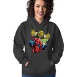 Fashion, accesorii si bijuterii - Femei - Imbracaminte femei - Hanorace femei - Hanorac Femei Spiderman Shrek Yoda Star Wars, negru,  marime S - Infinity.ro