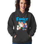 Fashion, accesorii si bijuterii - Femei - Imbracaminte femei - Hanorace femei - Hanorac Femei Family Guy Group Photo TV Show Dog Crazy, negru,  marime S - Infinity.ro