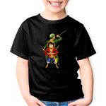 Fashion, accesorii si bijuterii - Copii - Imbracaminte copii - Tricouri copii - Tricou copii One Piece Monkey Luffy Roronoa Zoro Pirati, negru, L Copii - Infinity.ro