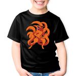 Fashion, accesorii si bijuterii - Copii - Imbracaminte copii - Tricouri copii - Tricou copii Naruto Nine Tailed Vulpe Dragon Anime, negru, S Copii - Infinity.ro