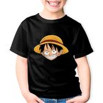 Fashion, accesorii si bijuterii - Copii - Imbracaminte copii - Tricouri copii - Tricou copii One Piece Pirat Monkey D Luffy Capitan Vas, negru, L Copii - Infinity.ro