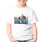 Fashion, accesorii si bijuterii - Copii - Imbracaminte copii - Tricouri copii - Tricou copii One Piece Straw Hat Pirates All Crew Members, alb, XL Copii - Infinity.ro