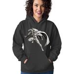 Fashion, accesorii si bijuterii - Femei - Imbracaminte femei - Hanorace femei - Hanorac Femei Moon Knight Marvel Hero Batman Super Powers, negru,  marime S - Infinity.ro