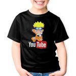 Fashion, accesorii si bijuterii - Copii - Imbracaminte copii - Tricouri copii - Tricou copii Naruto Youtube Creator Shippuden Anime Manga, negru, XL Copii - Infinity.ro