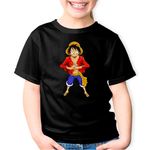 Fashion, accesorii si bijuterii - Copii - Imbracaminte copii - Tricouri copii - Tricou copii One Piece Pirat Monkey D Luffy Salut, negru, XL Copii - Infinity.ro