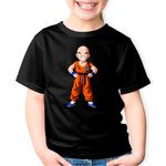 Fashion, accesorii si bijuterii - Copii - Imbracaminte copii - Tricouri copii - Tricou copii Krillin Shaolin Master Dragon Ball Z Anime Zen, negru, XS Copii - Infinity.ro