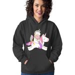 Fashion, accesorii si bijuterii - Femei - Imbracaminte femei - Hanorace femei - Hanorac Femei Unicorn Squad Donnut Mother Childe Fly, negru,  marime S - Infinity.ro