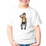Fashion, accesorii si bijuterii - Copii - Imbracaminte copii - Tricouri copii - Tricou copii Mikasa Attack on Titan AOT Manga Anime, alb, XL Copii - Infinity.ro
