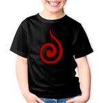 Fashion, accesorii si bijuterii - Copii - Imbracaminte copii - Tricouri copii - Tricou copii Naruto Uchiha Symbol Anime Logo, negru, S Copii - Infinity.ro