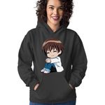 Fashion, accesorii si bijuterii - Femei - Imbracaminte femei - Hanorace femei - Hanorac Femei Prince of Tennis Ryouma Chibi Small Rookie Action, negru,  marime S - Infinity.ro
