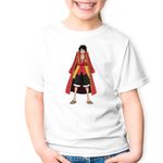 Fashion, accesorii si bijuterii - Copii - Imbracaminte copii - Tricouri copii - Tricou copii One Piece Pirat Monkey D Luffy Admiral Marine, alb, M Copii - Infinity.ro