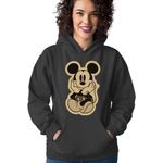 Fashion, accesorii si bijuterii - Femei - Imbracaminte femei - Hanorace femei - Hanorac Femei Mickey Mouse Disney Retro Sitting Playful Funny, negru,  marime S - Infinity.ro